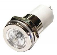 24M177 Flat Indicator Light, White, 110VAC