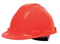 24M955 Hard Hat, FrtBrim, Slotted, 4Pinlock, Red