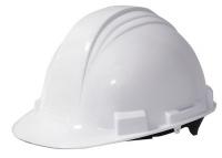 24M956 Hard Hat, FrtBrim, Slotted, 4Ratchet, White