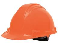 24M958 Hard Hat, FrtBrim, Slotted, 4Ratchet, Org