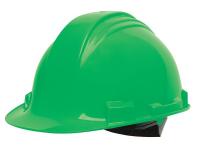 24M959 Hard Hat, FrtBrim, Slotted, 4Ratchet, Grn