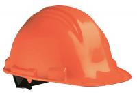 24M967 Hard Hat, FrtBrim, Slotted, 6Ratchet, Org