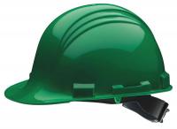 24M968 Hard Hat, FrtBrim, Slotted, 6Ratchet, Dk Grn