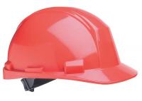 24M976 Hard Hat, FrtBrim, Slotted, 4Pinlock, Red