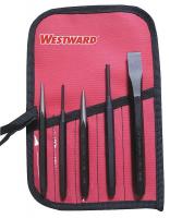 24N068 Punch And Chisel Set, Steel, 5 Pc