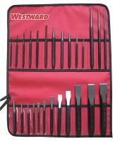 24N069 Punch And Chisel Set, Steel, 26 Pc