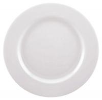 24T495 Rim Plate, 6-1/2 In, White, PK 12