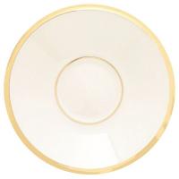 24T530 Demi Saucer, 4-4/5 In, Ivory/Gold, PK 12