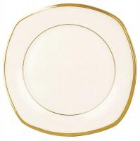 24T547 Accent Plate, 8 In, Ivory/Gold, PK 12