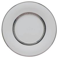 24T576 Saucer, 5-4/5 In, White/Silver, PK 12