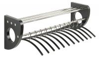 24T913 Coat Rack w/Hangers, 37-1/2 In., Black