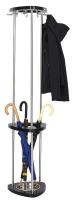 24T917 Coat Rack w/Umbrella Stand, Black