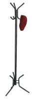 24T920 Coat Rack, Steel, Black, 70-1/2 In.