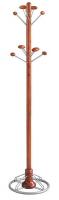 24T922 Coat Rack, Wood/Steel, Cherry, 69 In.