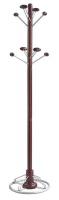 24T923 Coat Rack, Wood/Steel, Mahogany, 69 In.