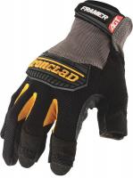 24U132 Mechanics Gloves, Framing, XL, Black, PR