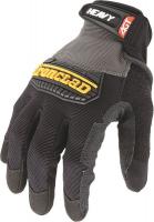 24U141 Mechanics Gloves, Construction, L, Black, PR