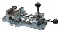 24W073 Drill Press Vise, 1-1/4 D, 8-3/16 in Open