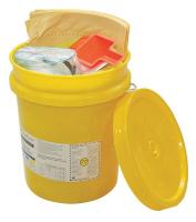 24W853 Dry Base Neutralizer Spill Kit, Bucket