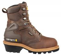 24W964 Logger Boots, Steel Toe, 8In, 8-1/2W, PR
