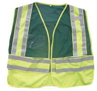 24Y976 PublicSafetyRefl.Vest, Title, M/XL, Lime