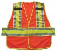 24Y978 Hi Vis Vest, Class 2, XL/2XL, Orange