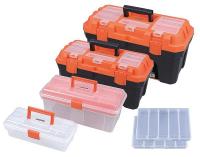 24Y991 Portable Tool Box Set, Plastic, 6 Pc