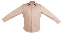 24Z260 Lng Slv Shirt, Khaki, Ctn/PET Blend, XL