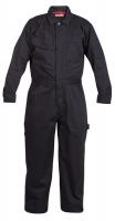 24Z377 Long Sleeve Coveralls, Cotton/Poly, Nvy, 2X