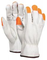 25D568 Glove, Driver, Cow Grain, Cream, XL, Pr