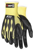 25D576 Cut Resistant Glove, L, Yellow/Black, Pr