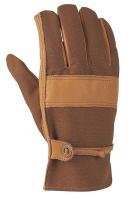 25D647 Leather Gloves, Duck, L, Brown/Barley, Pr