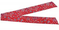 25F549 Head Band/Neck Tie, Red Western
