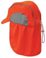 25F563 Hat w/Neck Shade, Wicking, Hi-Vis Org