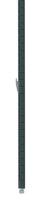 26G809 Shelf Post, H 33 in., Smoke, PK4