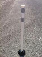 26K988 Delineator Post, White, HDPE, 48 In