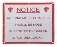 26W611 Stabilizing Jack Sign, Aluminum, 9-7/8 In