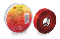 2A229 Electrical Tape, 3/4 In x 66 ft, 7 mil, Red