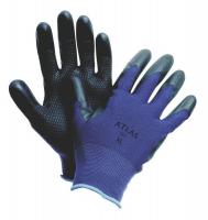 2AFD5 Coated Gloves, L, Black/Blue, PR