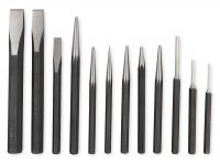 2AJB4 Punch and Chisel Set, 12 Pc
