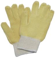 2AK66 Heat Resist. Gloves, Ylw/Wht, L, Cotton, PR