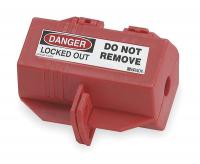 2AM71 Plug Lockout, Red, 9/16In Shackle Dia.