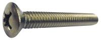 2BE91 Mach Screw, Oval, 1/4-20 x 2 L, PK 50