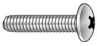 2CB73 Mach Screw, Truss, 4-40x5/16 L, PK100