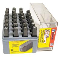 2CDZ3 Letter Set, 1/2 In. H, Steel