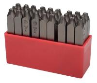 2CDZ8 Letter Set, 1/4 In. H, Steel