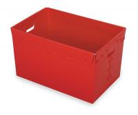 2CEV2 Nestable Tote, L 23 5/8, Red, PK 3