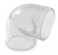 2CEY2 Elbow, 90 Deg, 4 In, Solvent, PVC, Clear
