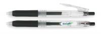 2CHW8 Gel Pen, Retractable, Medium, Black, PK 12