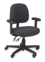 2CHX6 Task Chair, Blk, Fabric, Adjust Arms